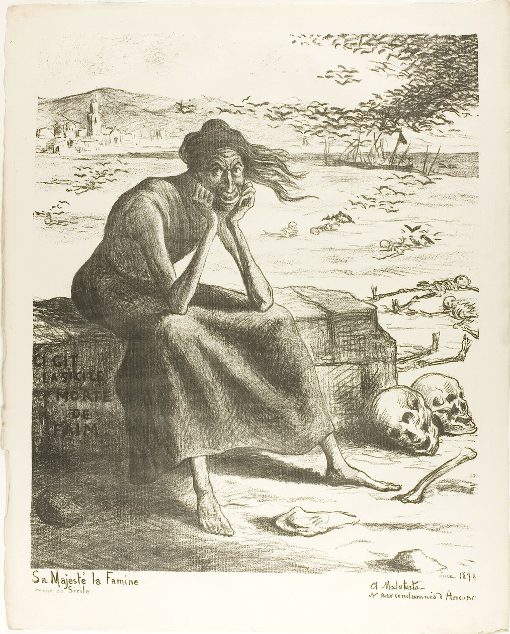 Őfelsége Éhínség, Szicília királynője alkotó: Maximilien Luce