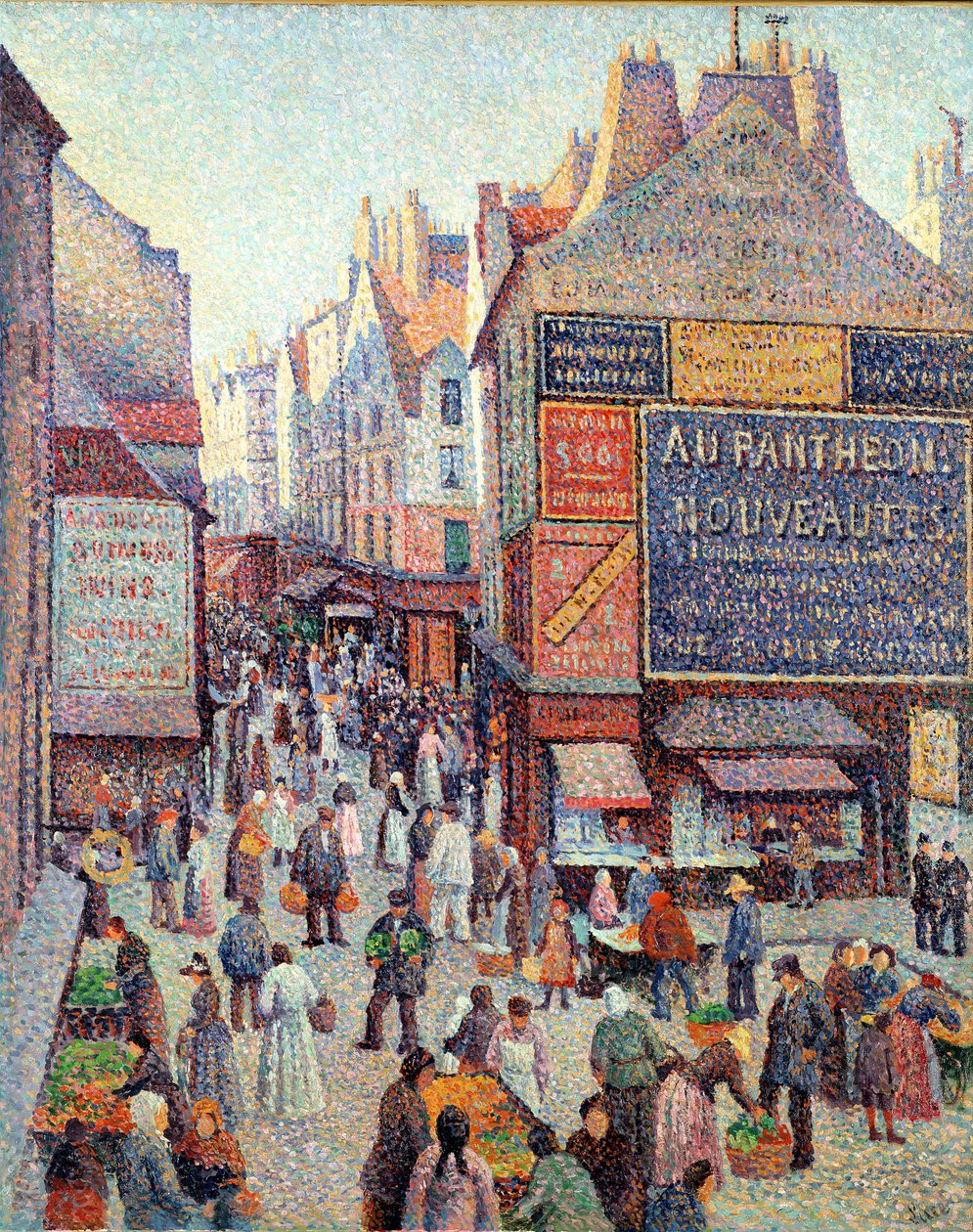 Rue Mouffetard, 1889-90 körül (olaj, vászon) alkotó: Maximilien Luce