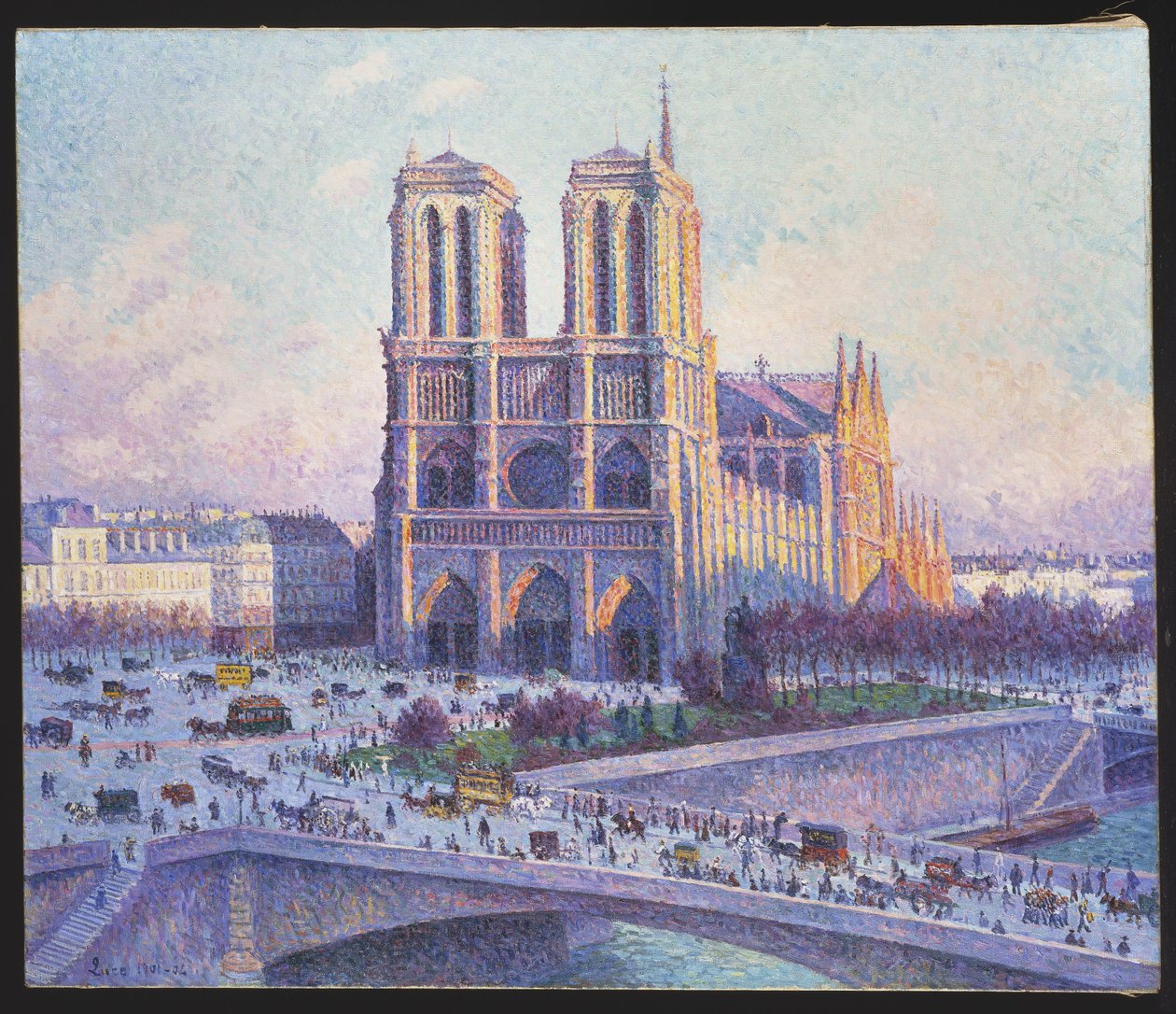 Notre Dame, Párizs, Kilátás a Quai Saint-Michel felől, 1901-04 alkotó: Maximilien Luce