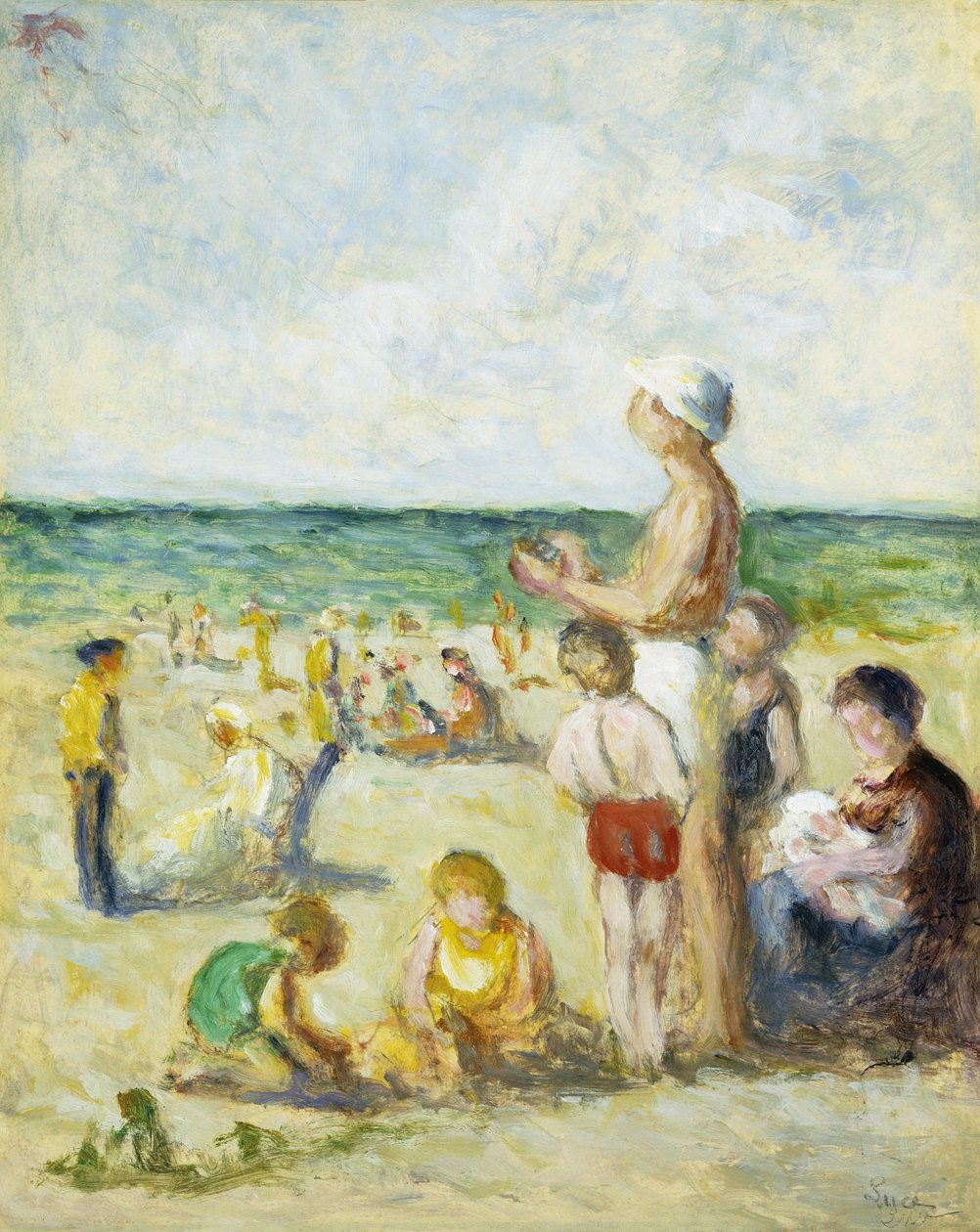 Normandiában a tengerparton; A normandiai tengerparton, 1930 körül alkotó: Maximilien Luce