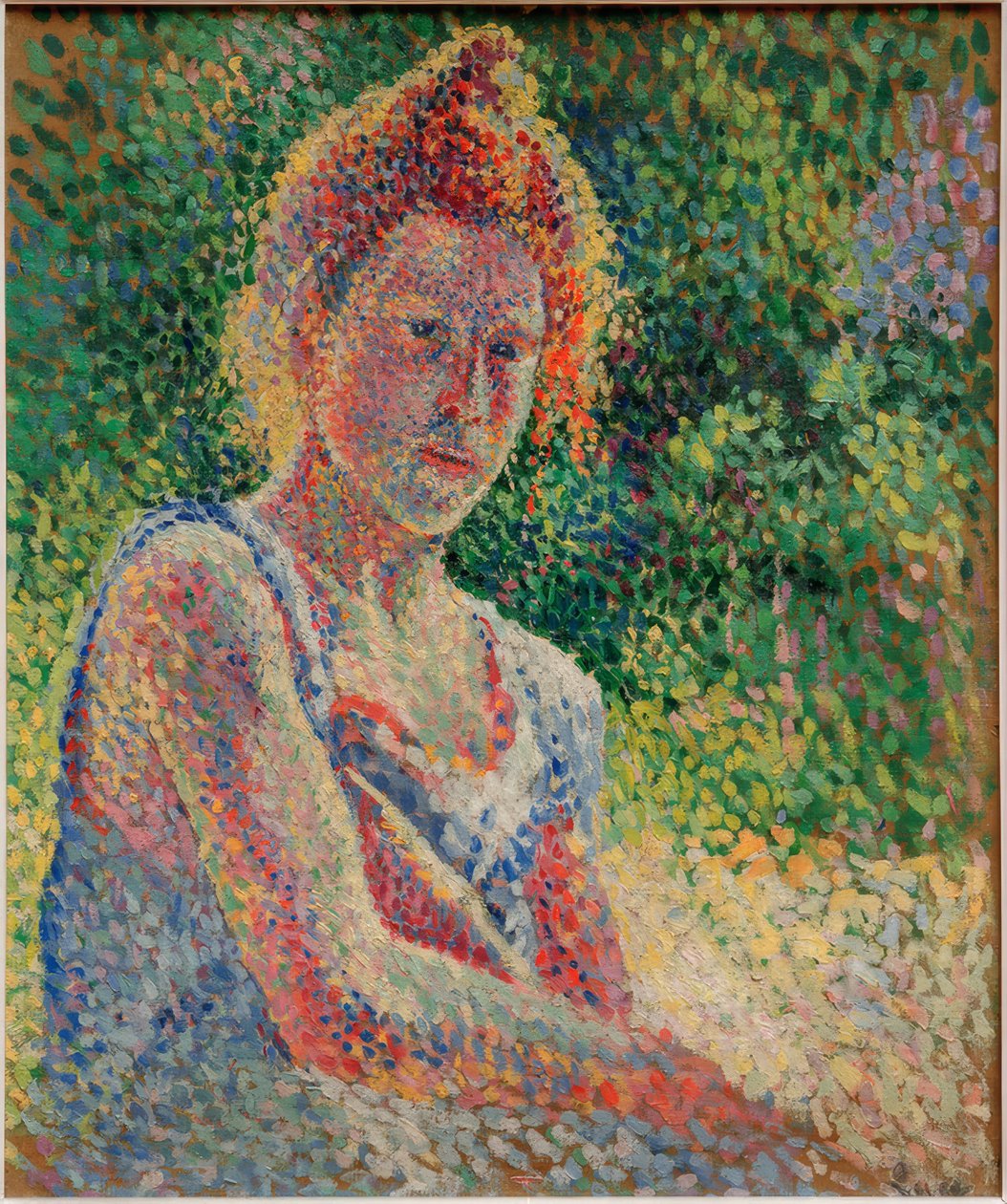 Egy fiatal nő portréja alkotó: Maximilien Luce