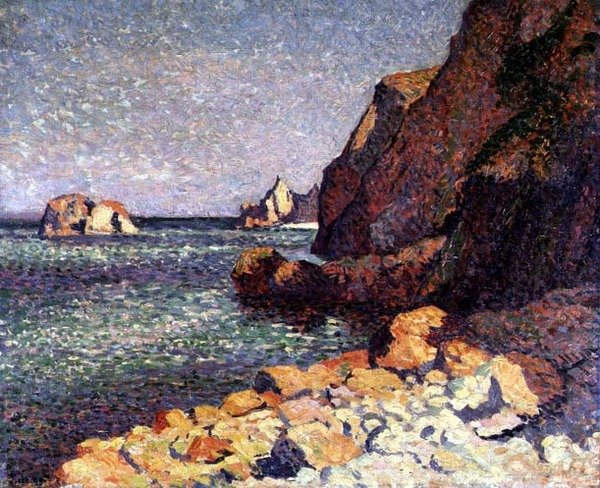 Tenger és sziklák, Agay alkotó: Maximilien Luce