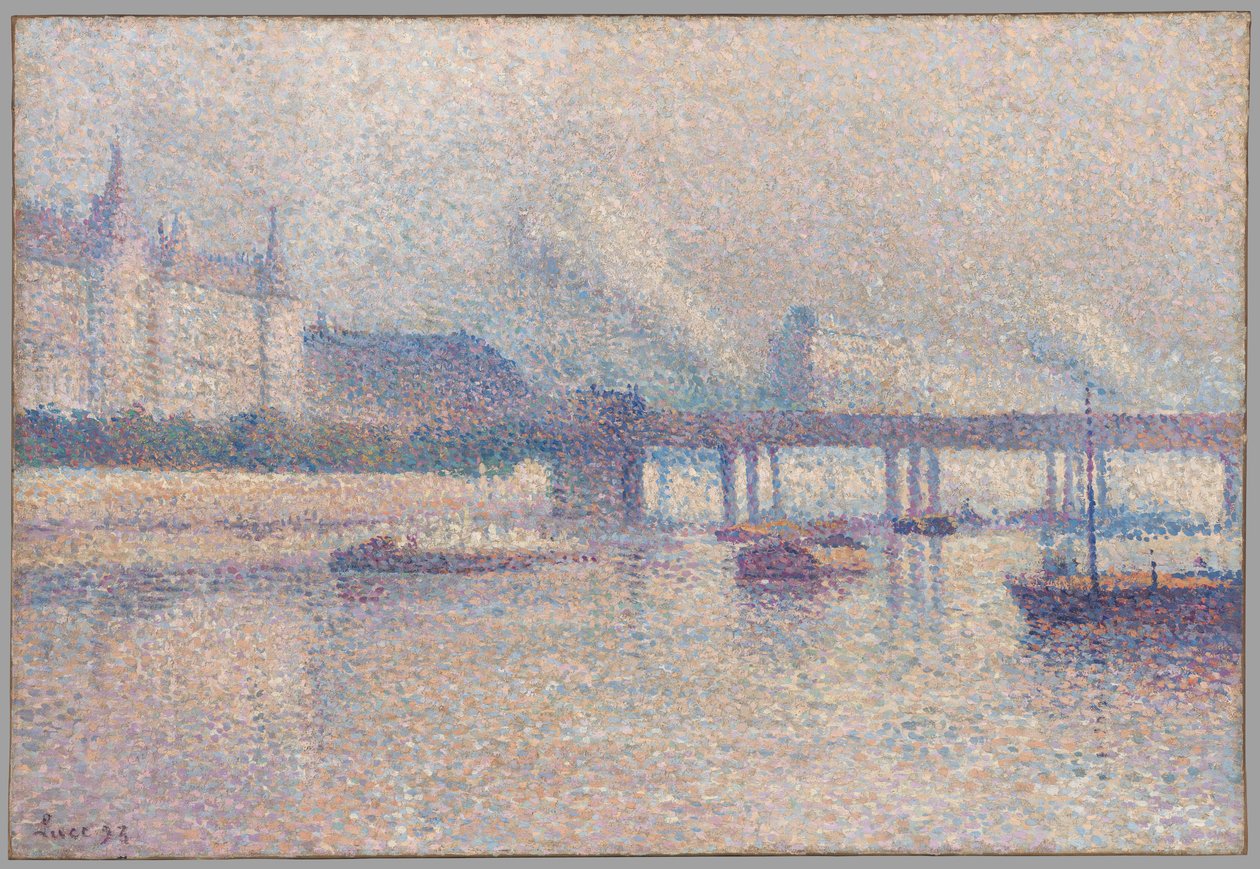 A Szajna partja Párizsban alkotó: Maximilien Luce