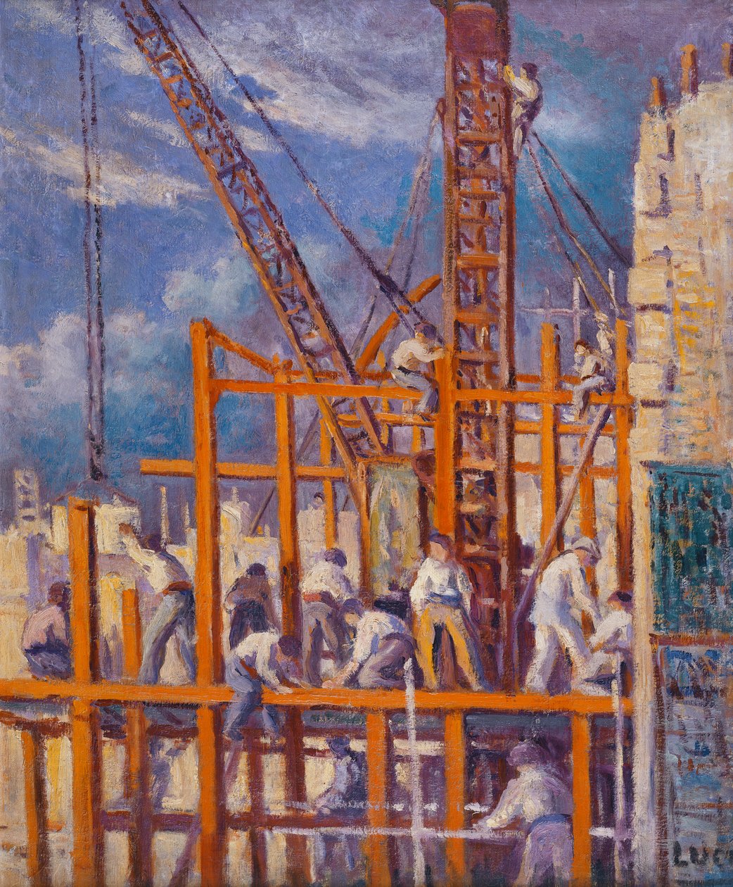 Párizs építési területei, Boulevard de la Madeleine; A párizsi hajógyárak, Boulevard de la Madeleine, alkotó: Maximilien Luce