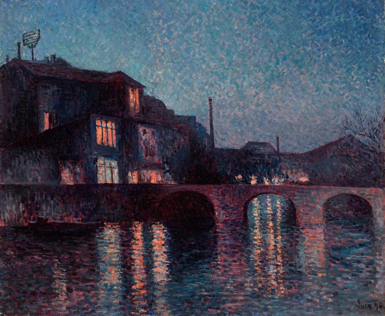 A Sambre folyó Charleroiban alkotó: Maximilien Luce