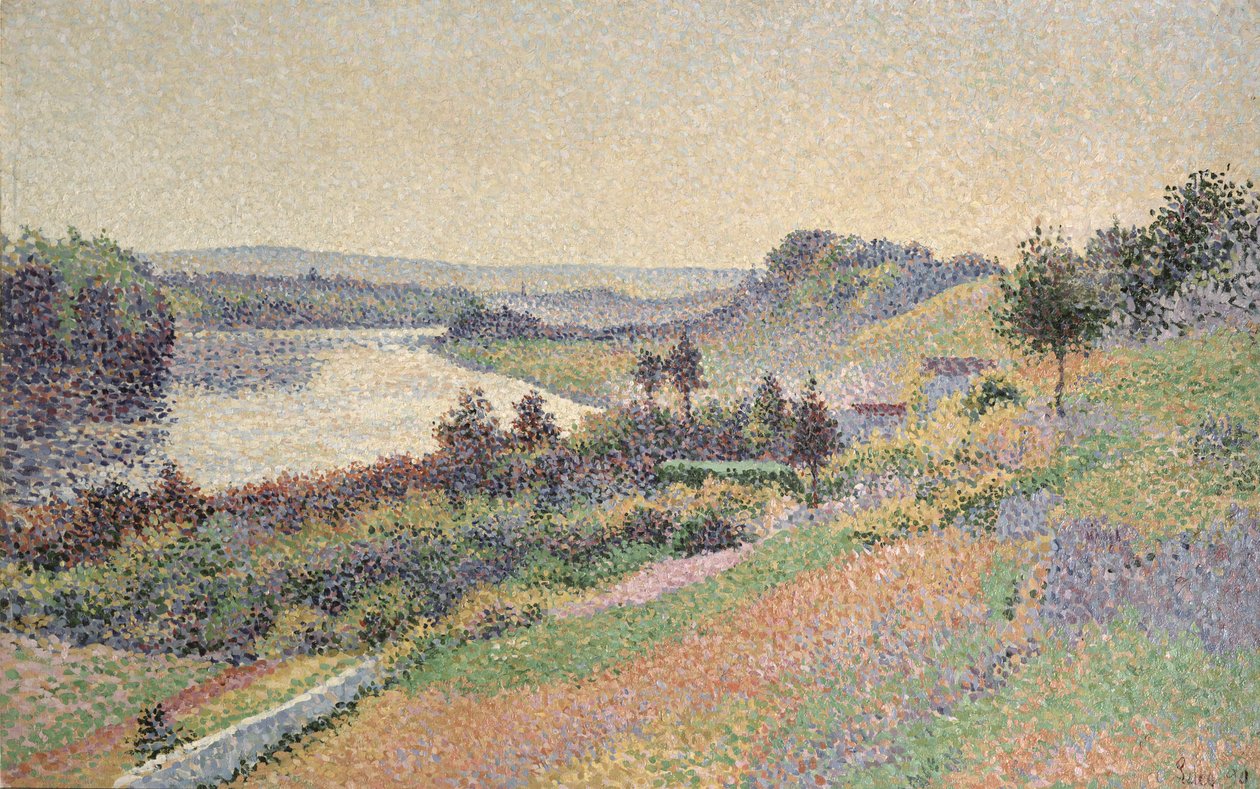 A Szajna Herblay-ben, 1890 alkotó: Maximilien Luce