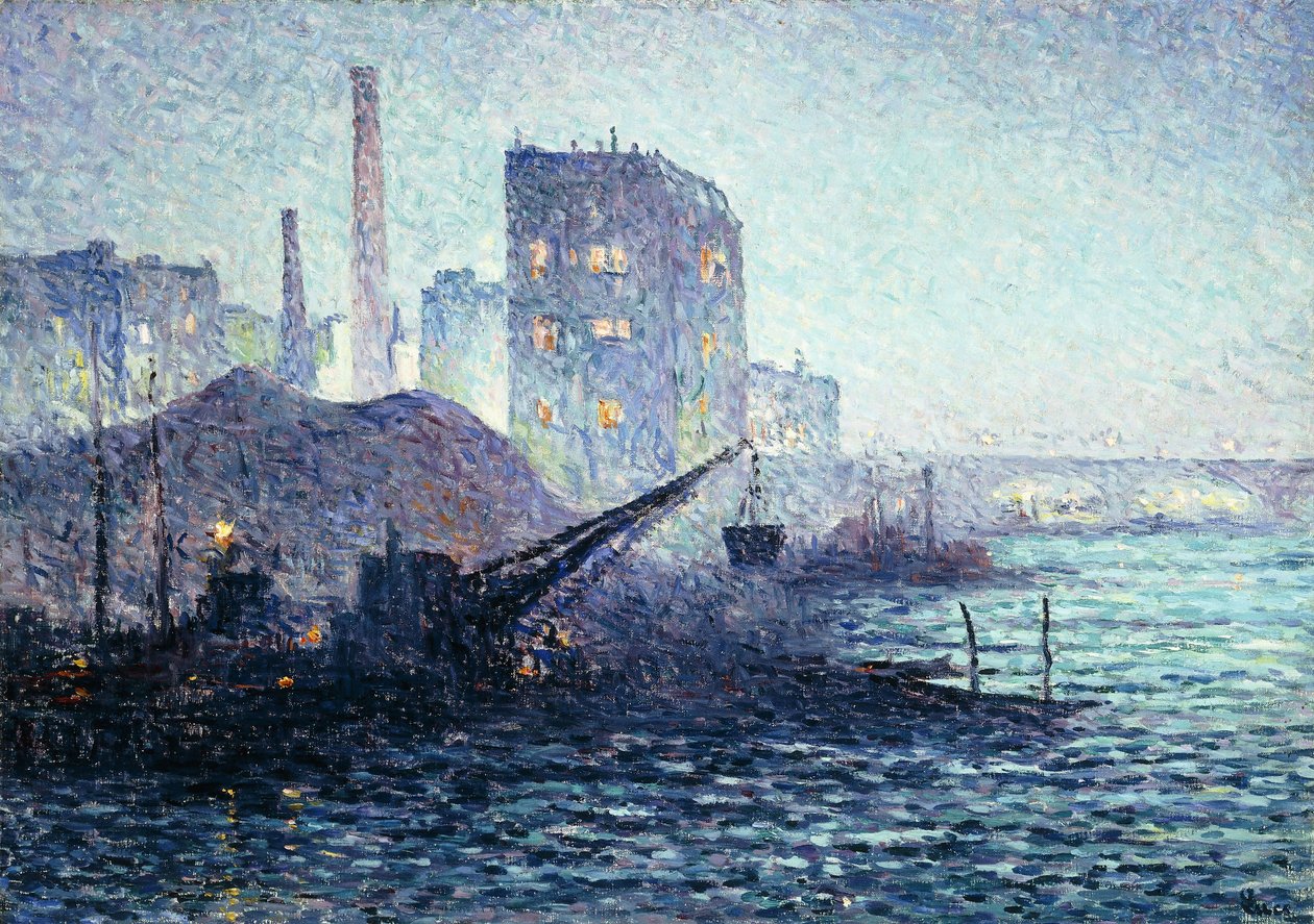 A Temze Londonban, 1893 körül alkotó: Maximilien Luce