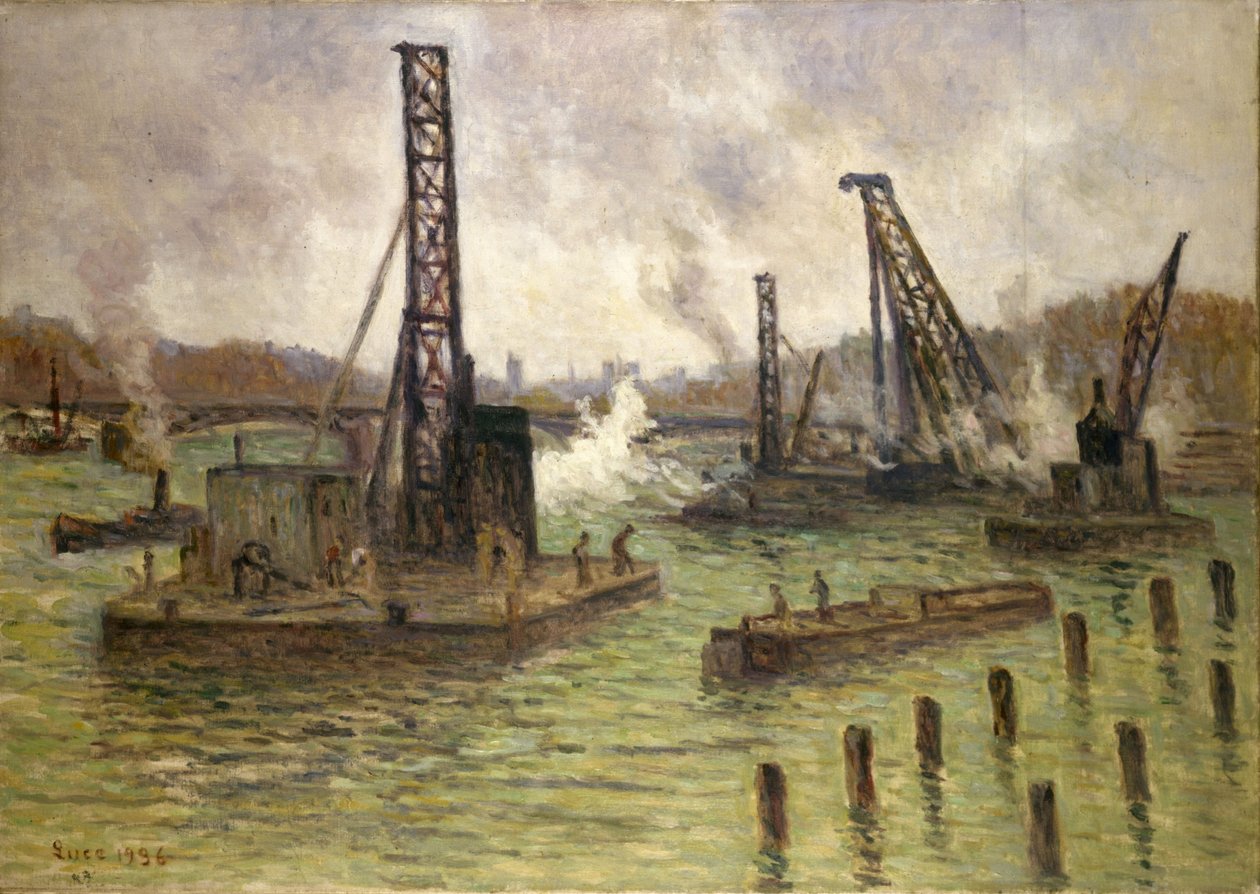 Munkálatok a Szajnán, Pont des Saints-Pères alkotó: Maximilien Luce