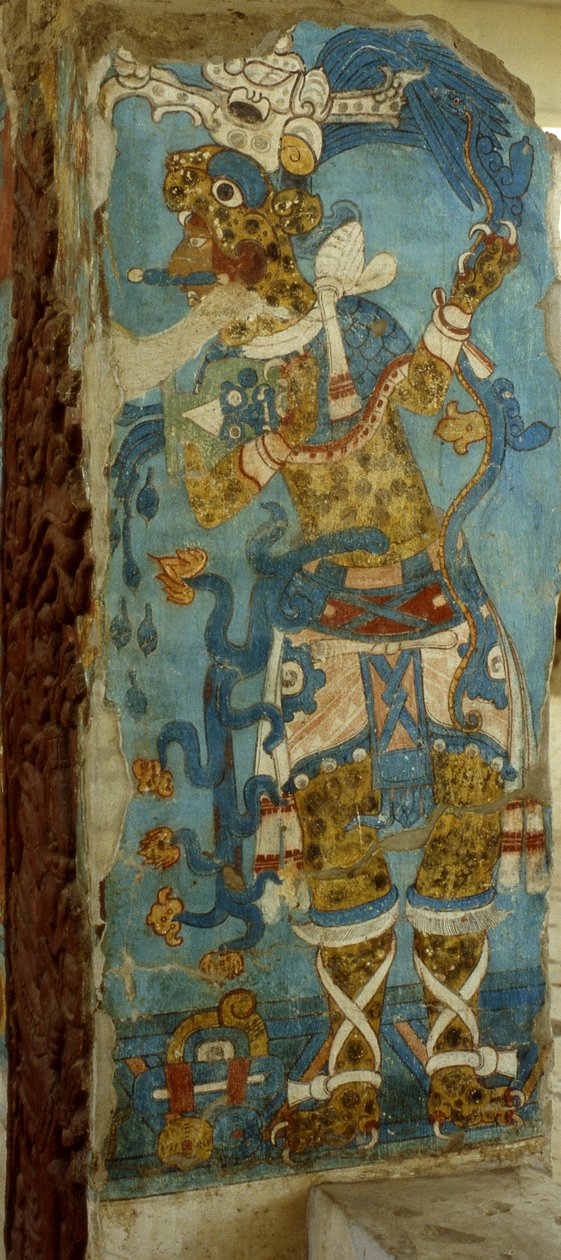 Mexikói úr Cacaxtlában, késő klasszikus időszak (freskó) alkotó: Mayan
