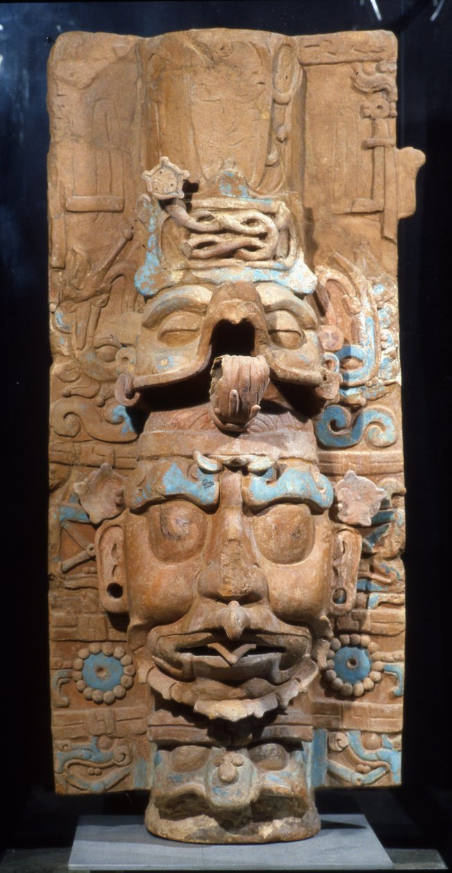 Palenque, füstölő, késői klasszikus korszak, i.sz. 600-900 (terrakotta) (310199 hátulja) alkotó: Mayan