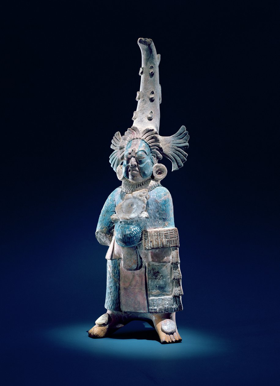 Pap szertartási köntösben, Jaina szigete (agyag és festék) alkotó: Mayan