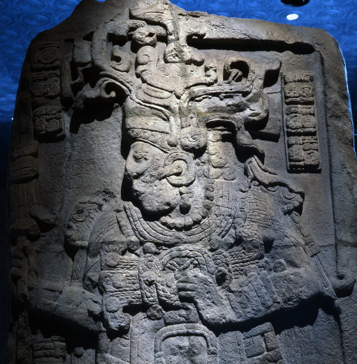 Stela Calakmulból, Yucatán-félsziget, Mexikó, késő klasszikus időszak, i.sz. 600-900 alkotó: Mayan