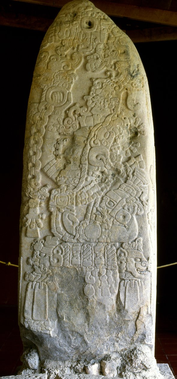 Tikal 31. sztélé, kora klasszikus kor, Kr. u. 445 alkotó: Mayan