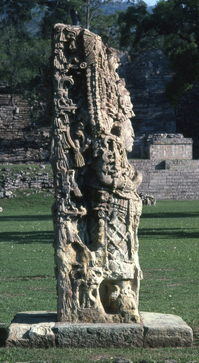 Copan Stela H, késői klasszikus időszak, i.sz. 730 körül alkotó: Mayan
