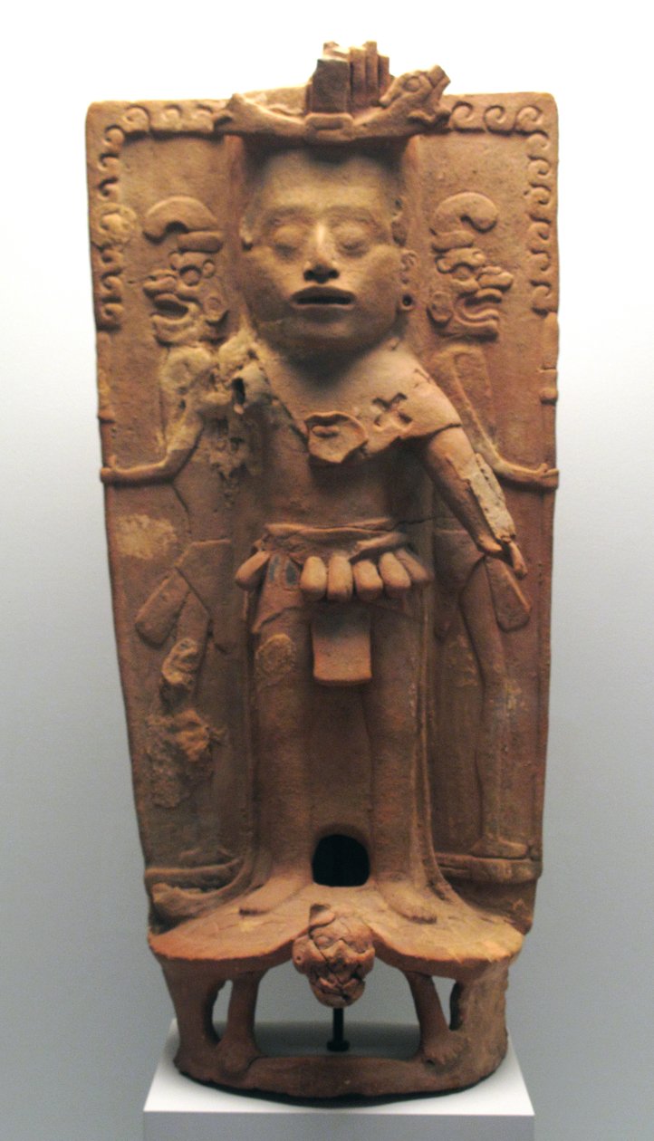 Füstölő a kukoricaisten alakjában egy teknősbékán, Északi Yucatán-félsziget, posztklasszikus időszak, i.sz. 900-1000 alkotó: Mayan