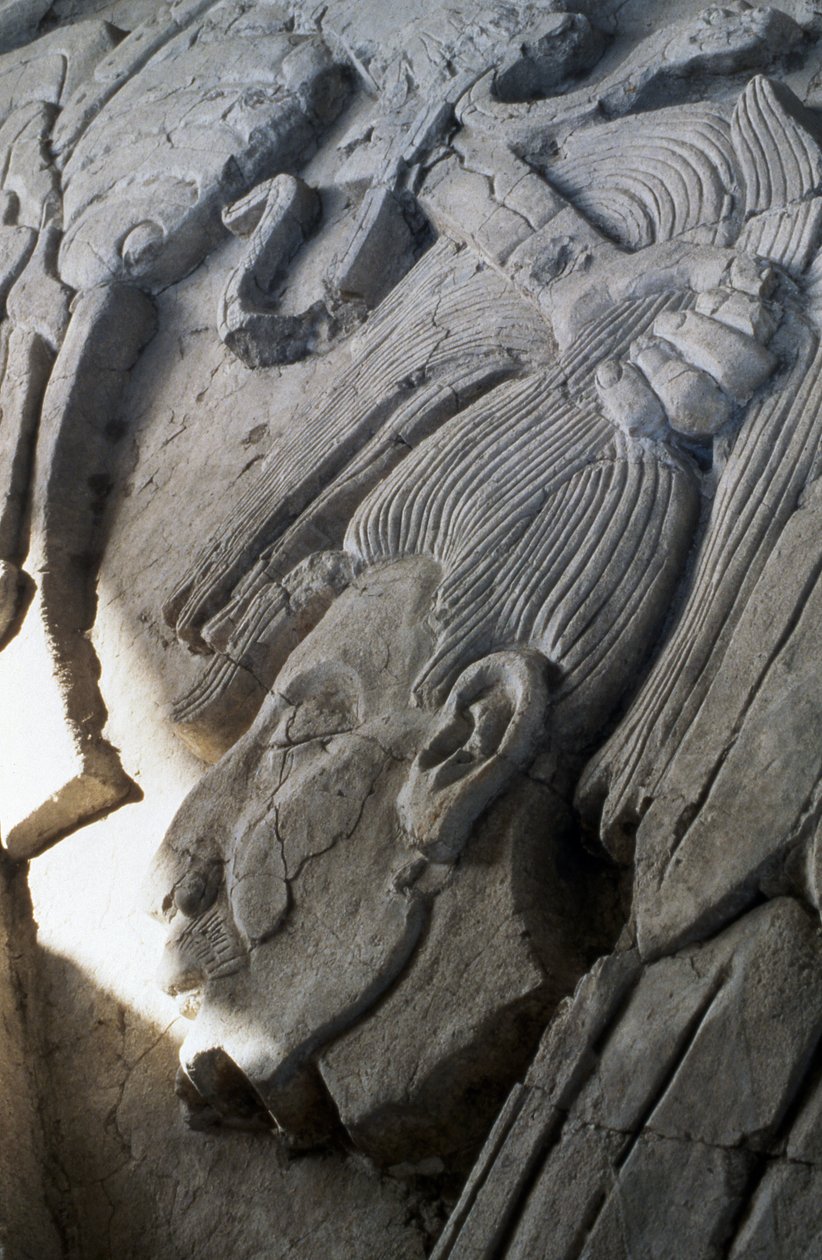 Piramis domborműve, késő klasszikus korszak (i.sz. 600-900) (stukkó) alkotó: Mayan