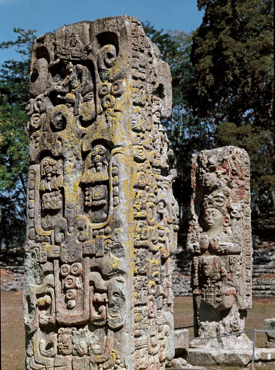 A és C csillagok, Plaza de Ceremonias, i.sz. 731 alkotó: Mayan