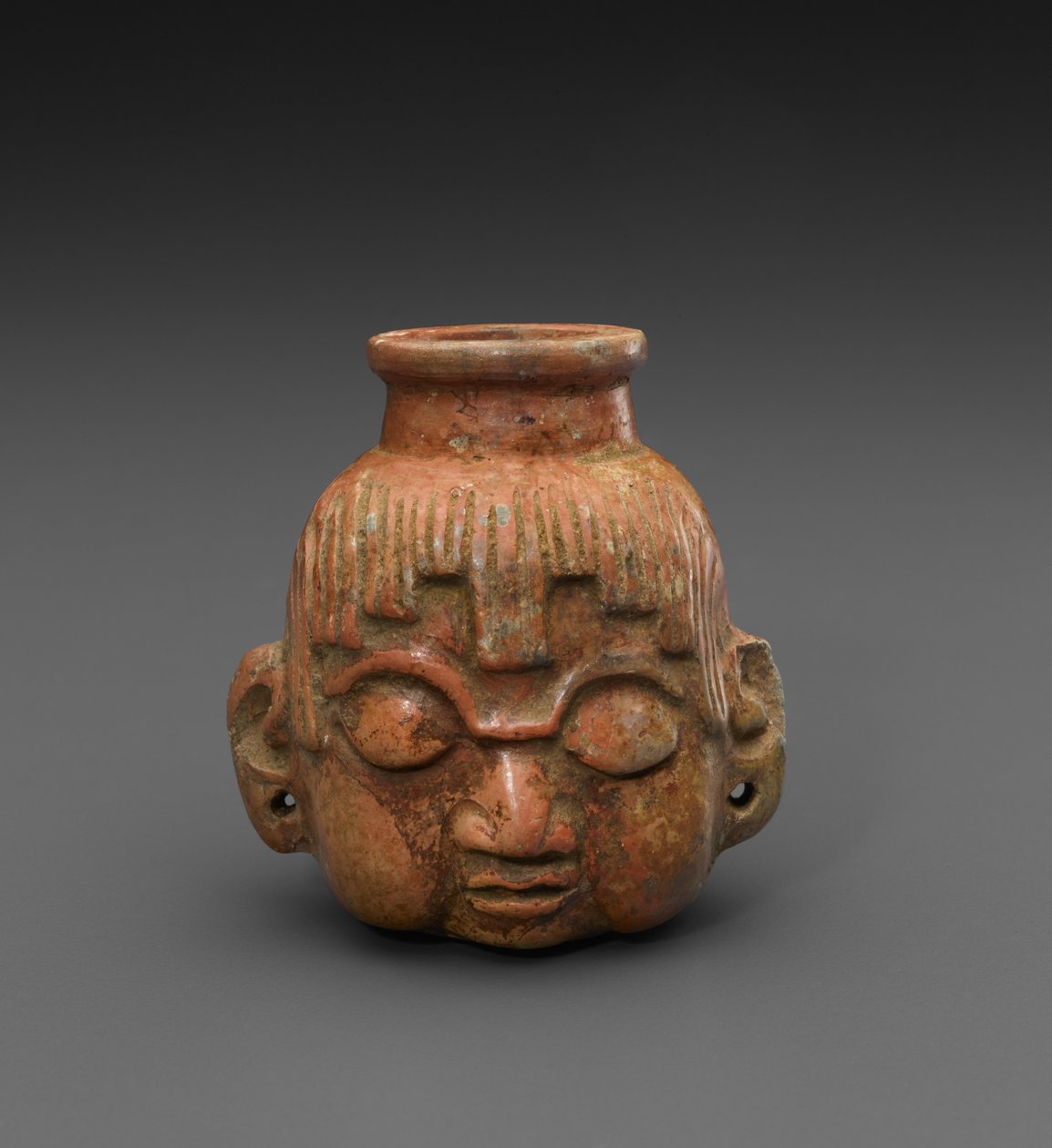 Effigy Head Flask, 600-900 AD (kerámia) alkotó: Mayan Mayan