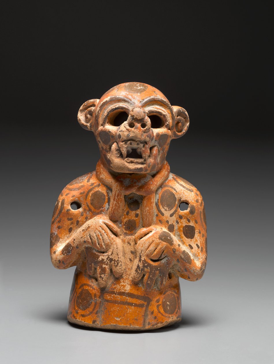 Effigy, 400-500 körül (kerámia és pigment) alkotó: Mayan Mayan