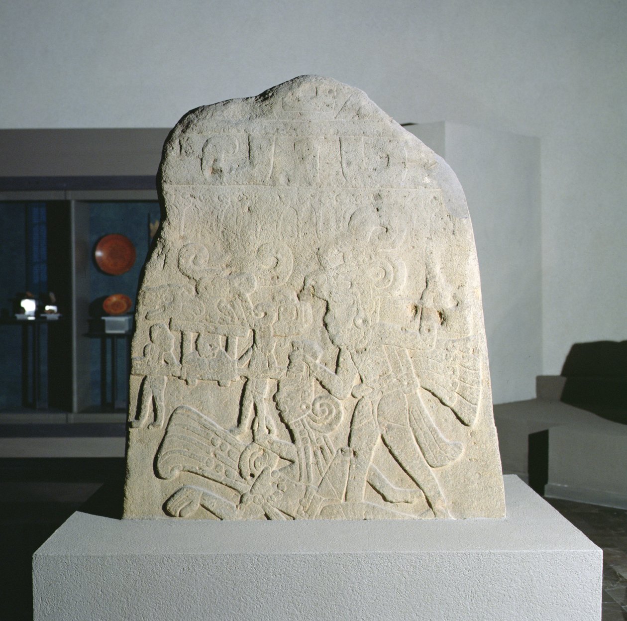 Stele 21, Izapa, Chiapas, Mexikó, kora klasszikus időszak (i.sz. 300-600) (kő) alkotó: Mayan Mayan