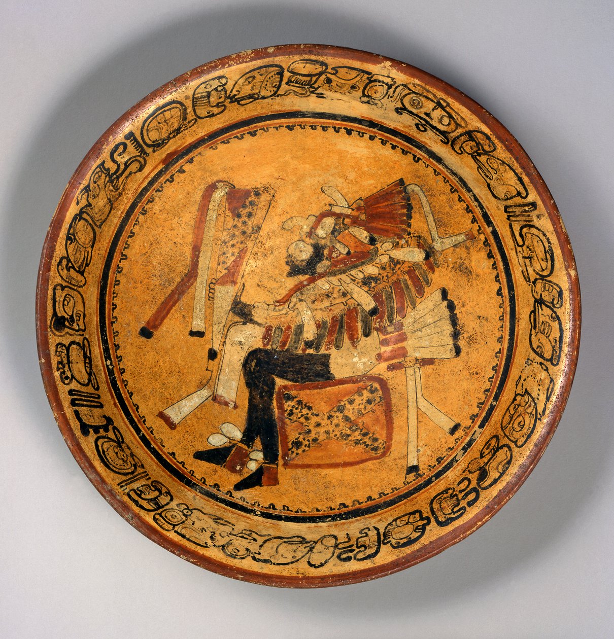 Állványtál, 550-700 körül (terrakotta és festék) alkotó: Mayan Mayan