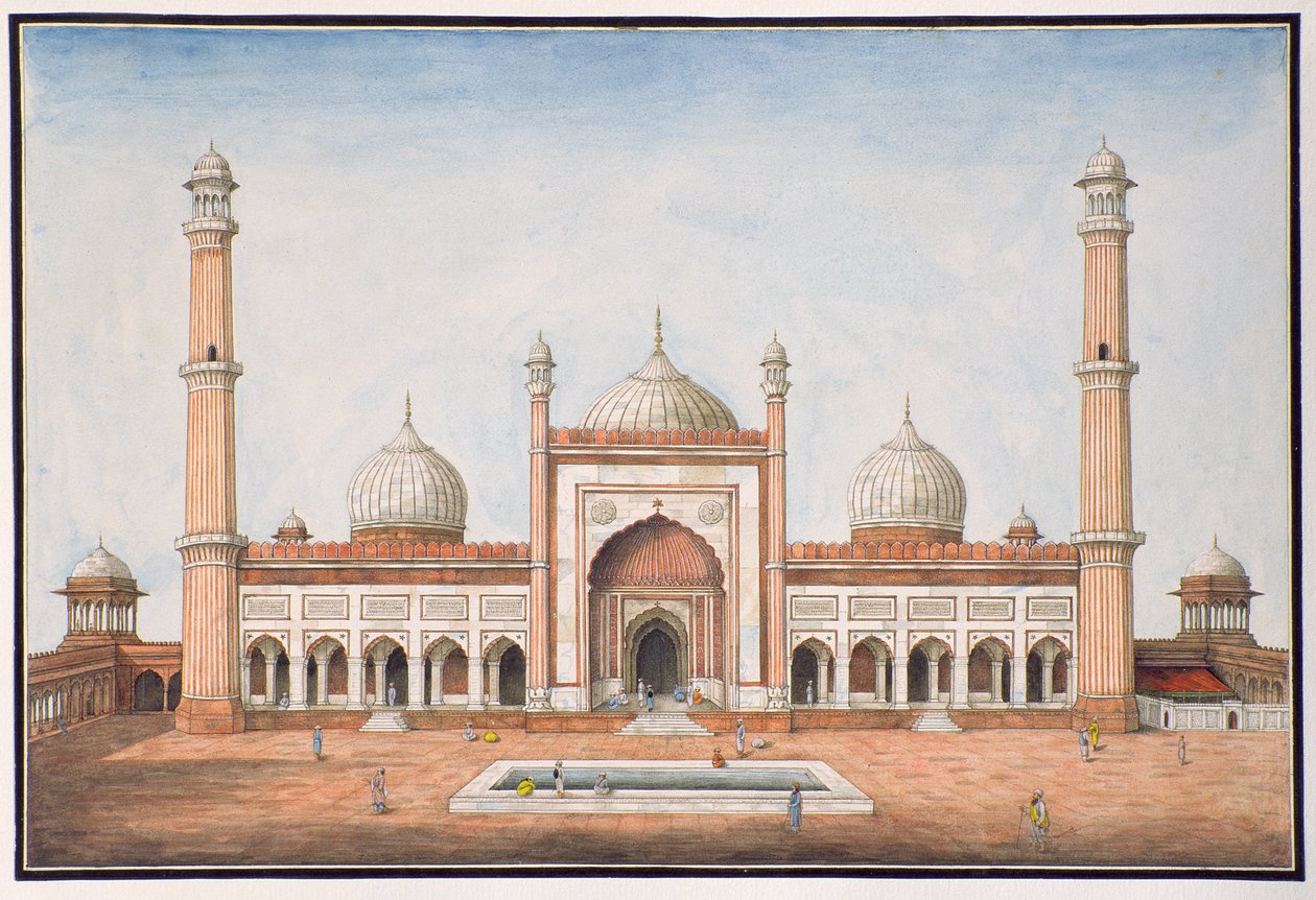 Jummah Musjeed, Delhi, 1840 körül alkotó: Mazar or Mazhar Ali Khan