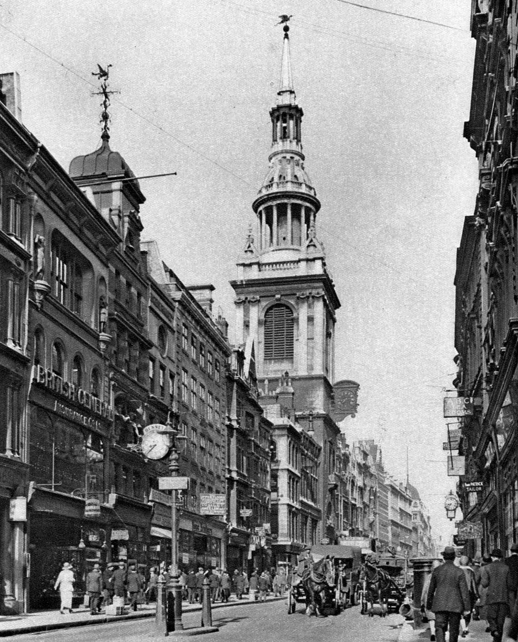 A Bow Church tornya, London, 1926-1927 alkotó: McLeish