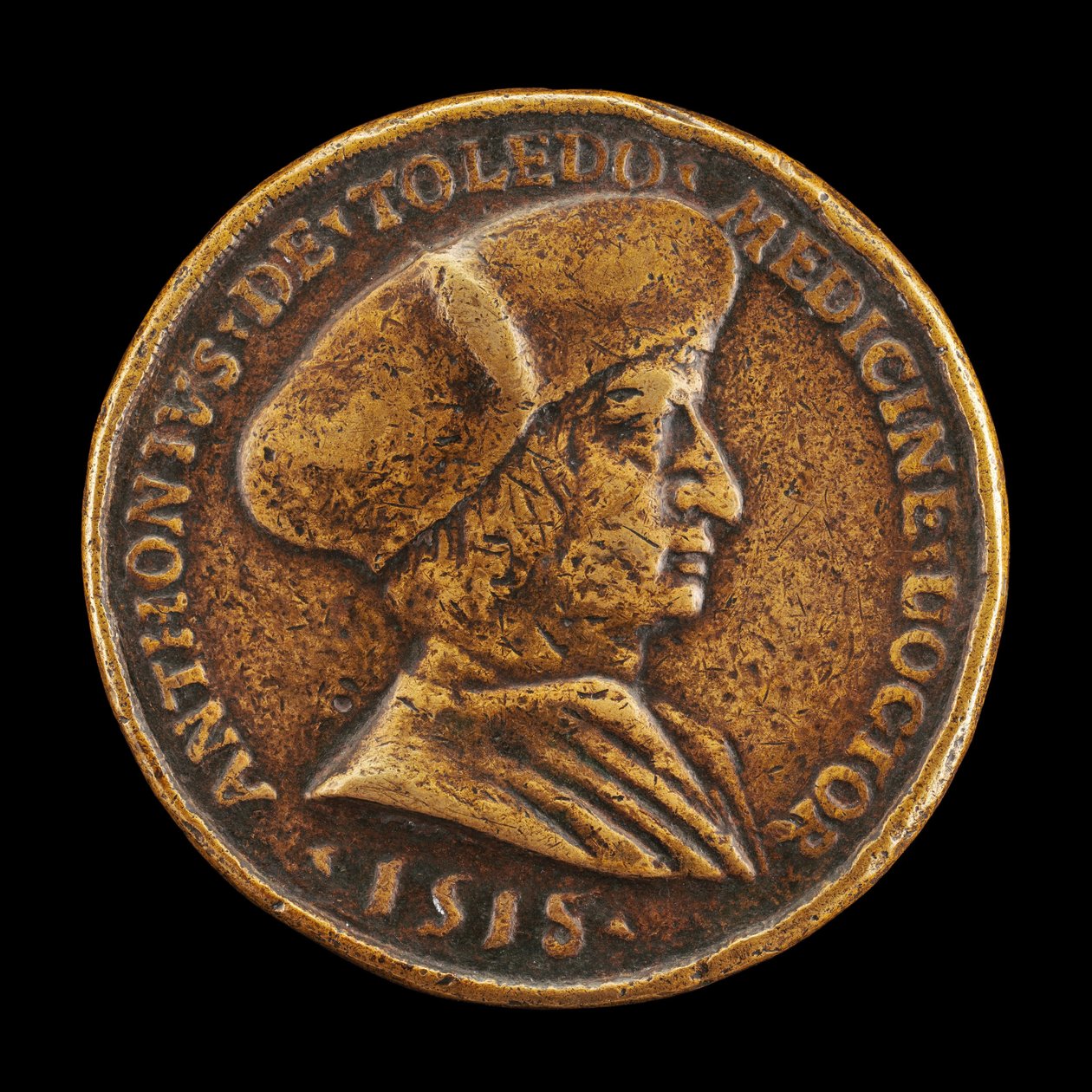 Antonio Gonzalo de Toledo, c. 14801483-1524, Lyoni orvos [előlap], 1518 alkotó: Medallist of 1518