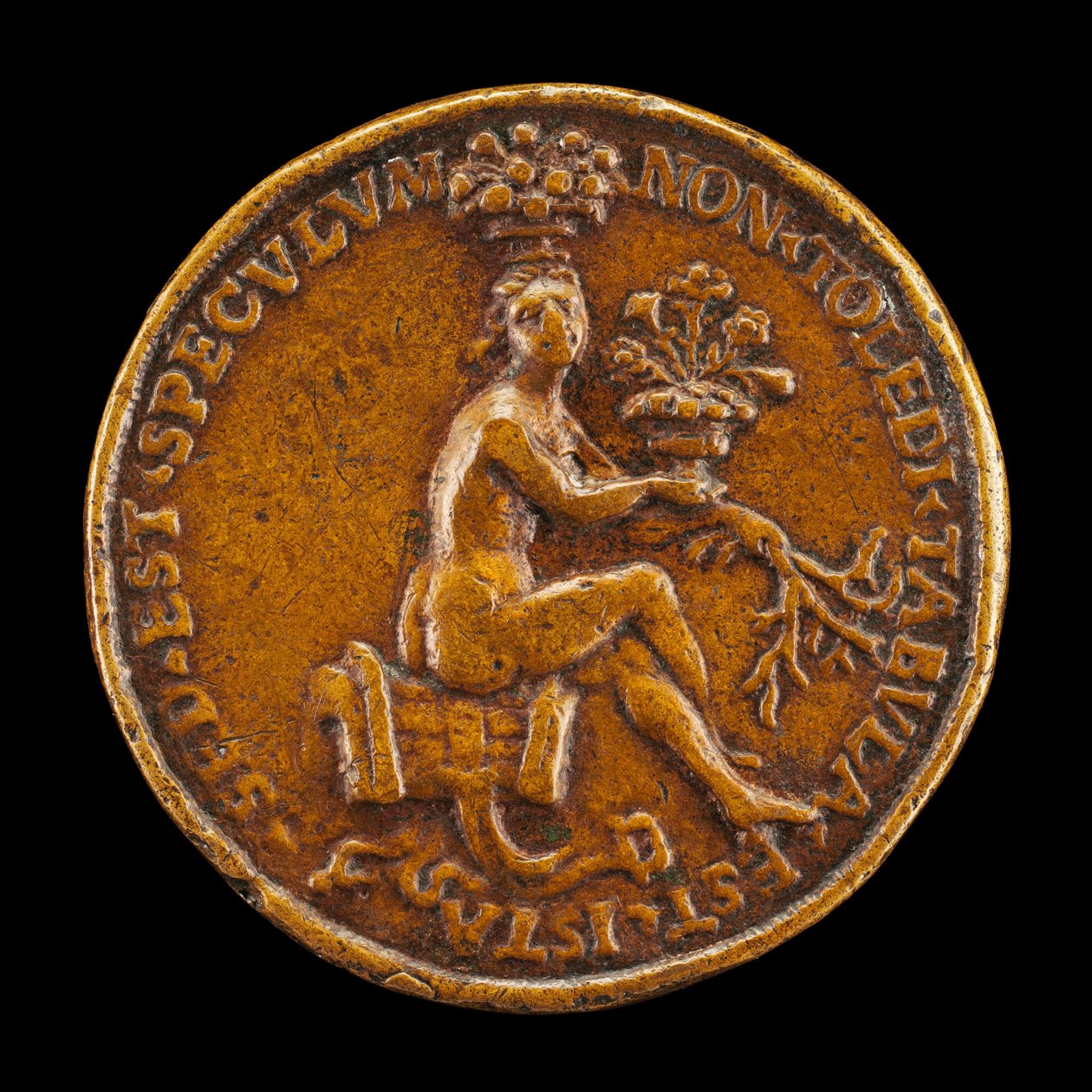 Nyegen ülő nő [fordítva], 1518. alkotó: Medallist of 1518