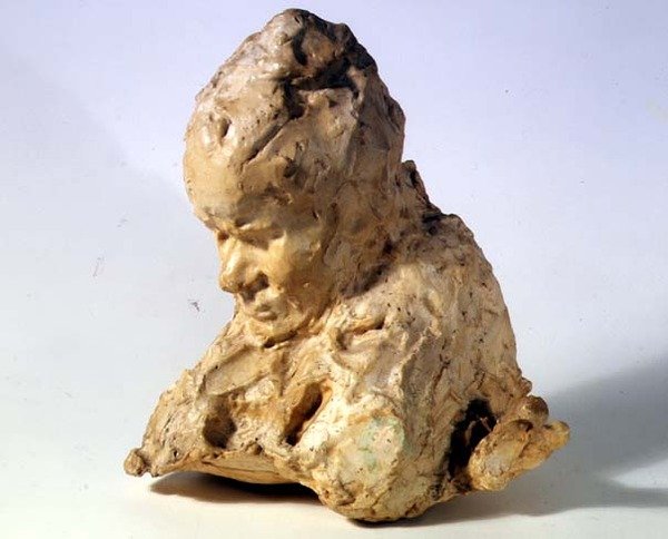 Férfi fej (viasz gipszre) alkotó: Medardo Rosso