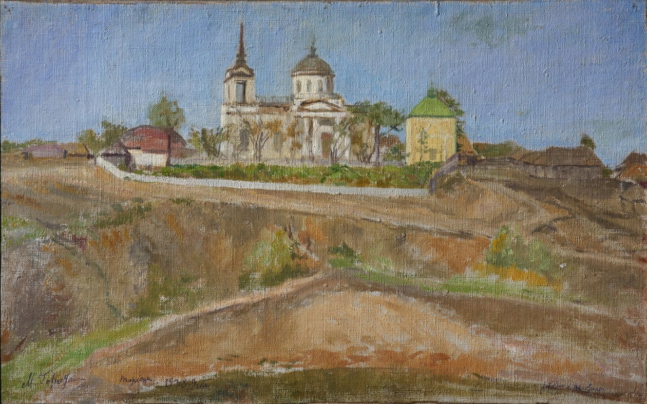 Tarkhany. A Mihály arkangyal templom képe, 1938 alkotó: Meer Michailovich Gokhstein