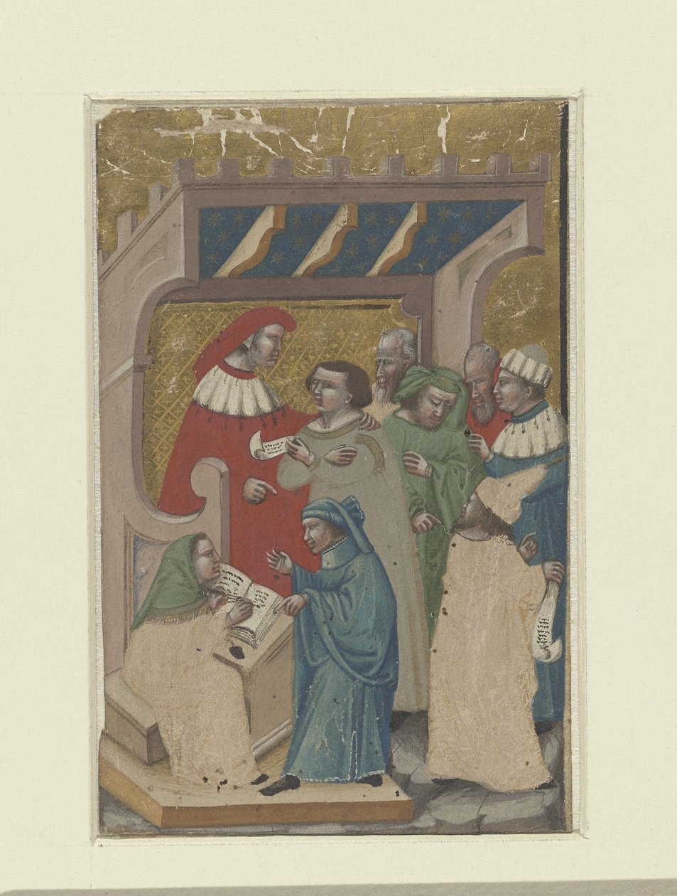 Jelenet egy bírói döntés körül alkotó: Meester van 1346