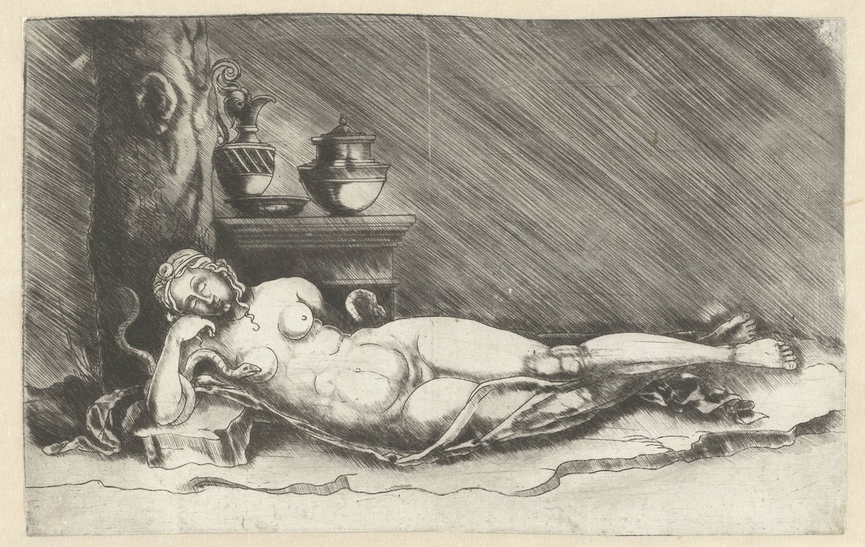 Kleopátra halála kígyóval alkotó: Meester van 1515