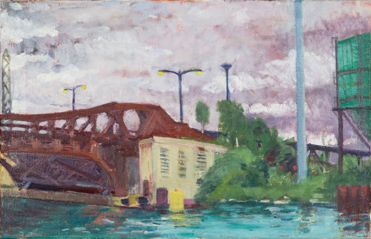 Bridge Over the Cal Sag Canal, 2014 (olaj, vászon) alkotó: Megan Williamson