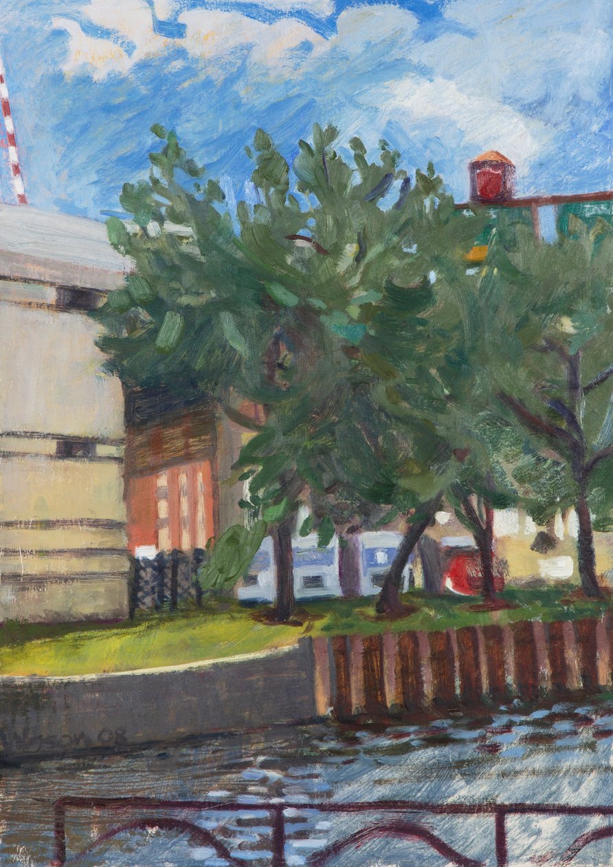 Chicago River at Erie St, 2008 (olaj, vászon) alkotó: Megan Williamson