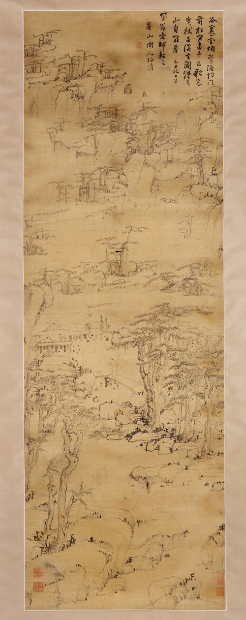 Séta a ködös völgyben, 1649. alkotó: Mei Qing