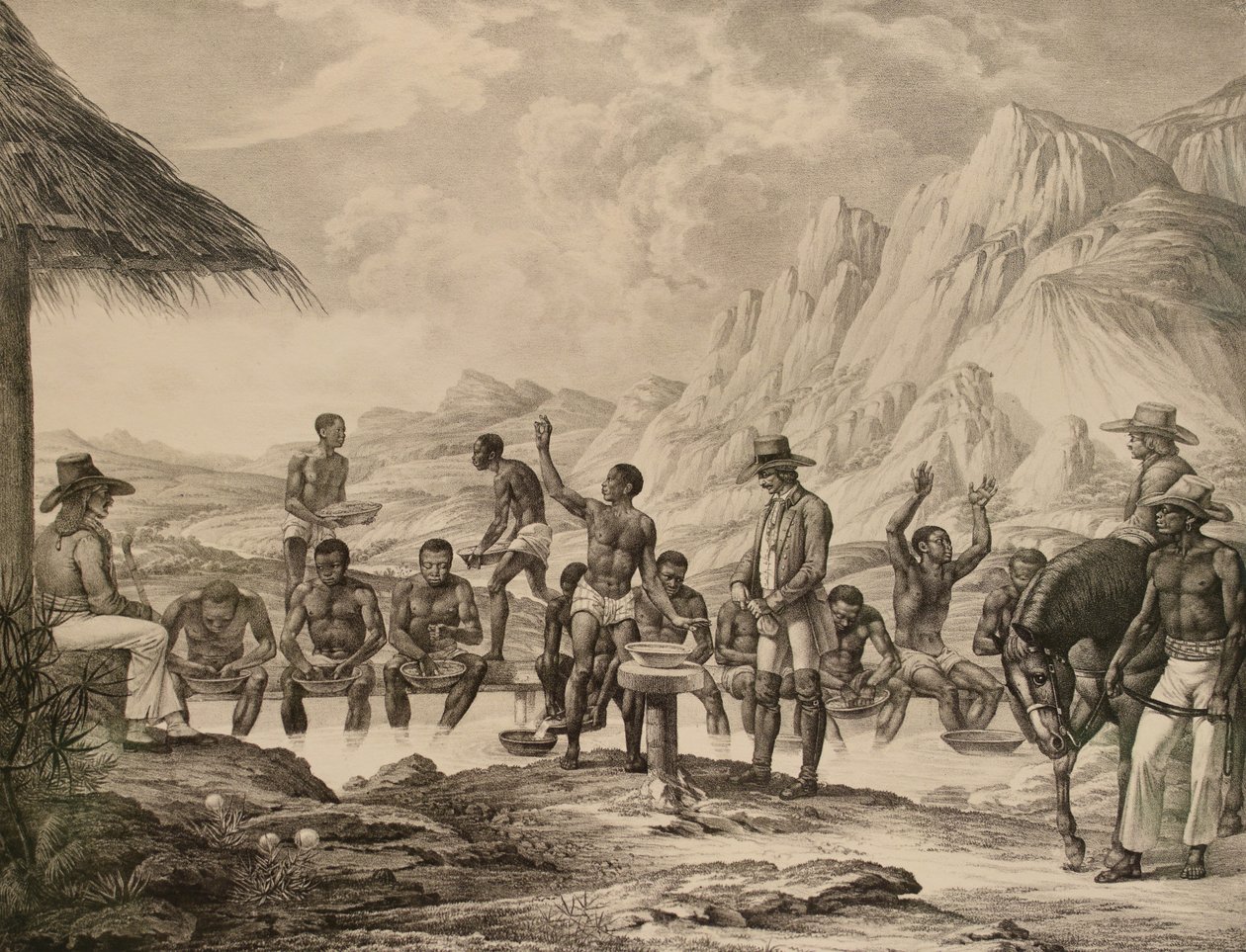 A gyémántok mosása, Curralinho, 1823-1831. alkotó: Meier