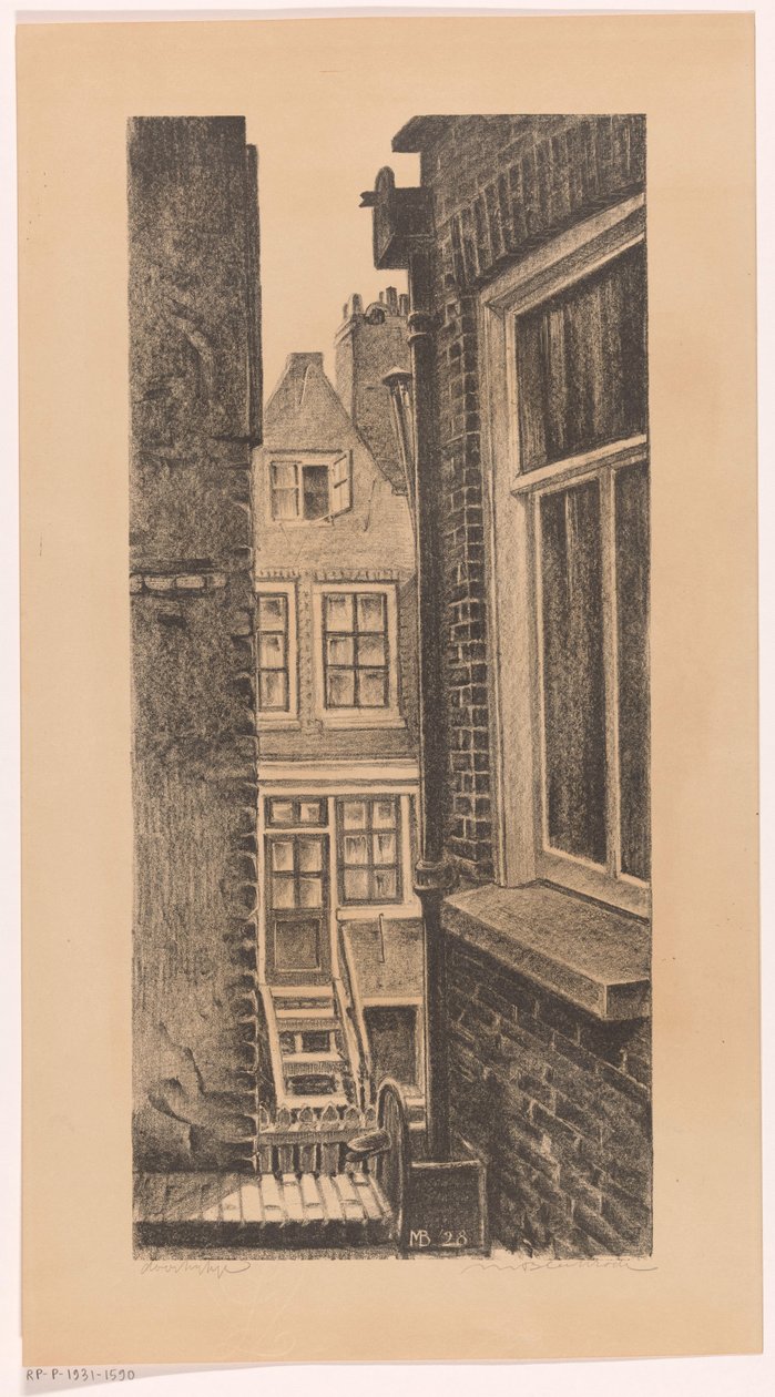 Nézet (eredeti cím az objektumon) alkotó: Meijer Bleekrode (signed by artist)