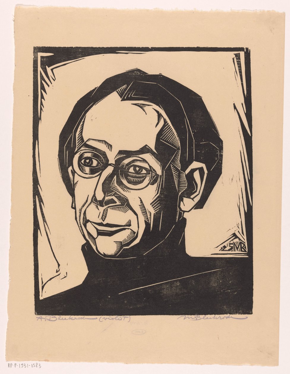 Ábrahám Bleekrode portréja alkotó: Meijer Bleekrode (signed by artist)