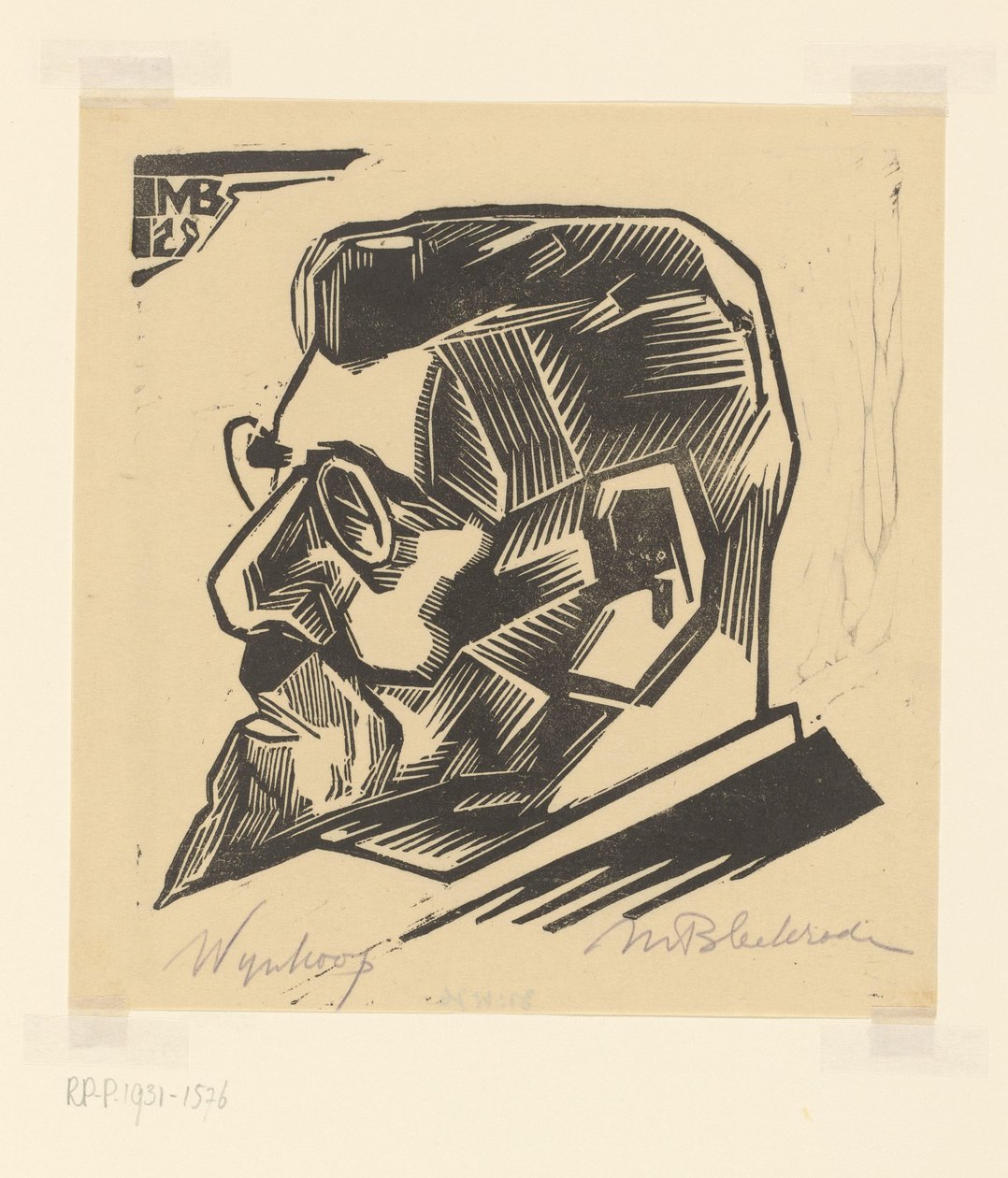 David Wijnkoop portréja (cím a tárgyon) alkotó: Meijer Bleekrode (signed by artist)