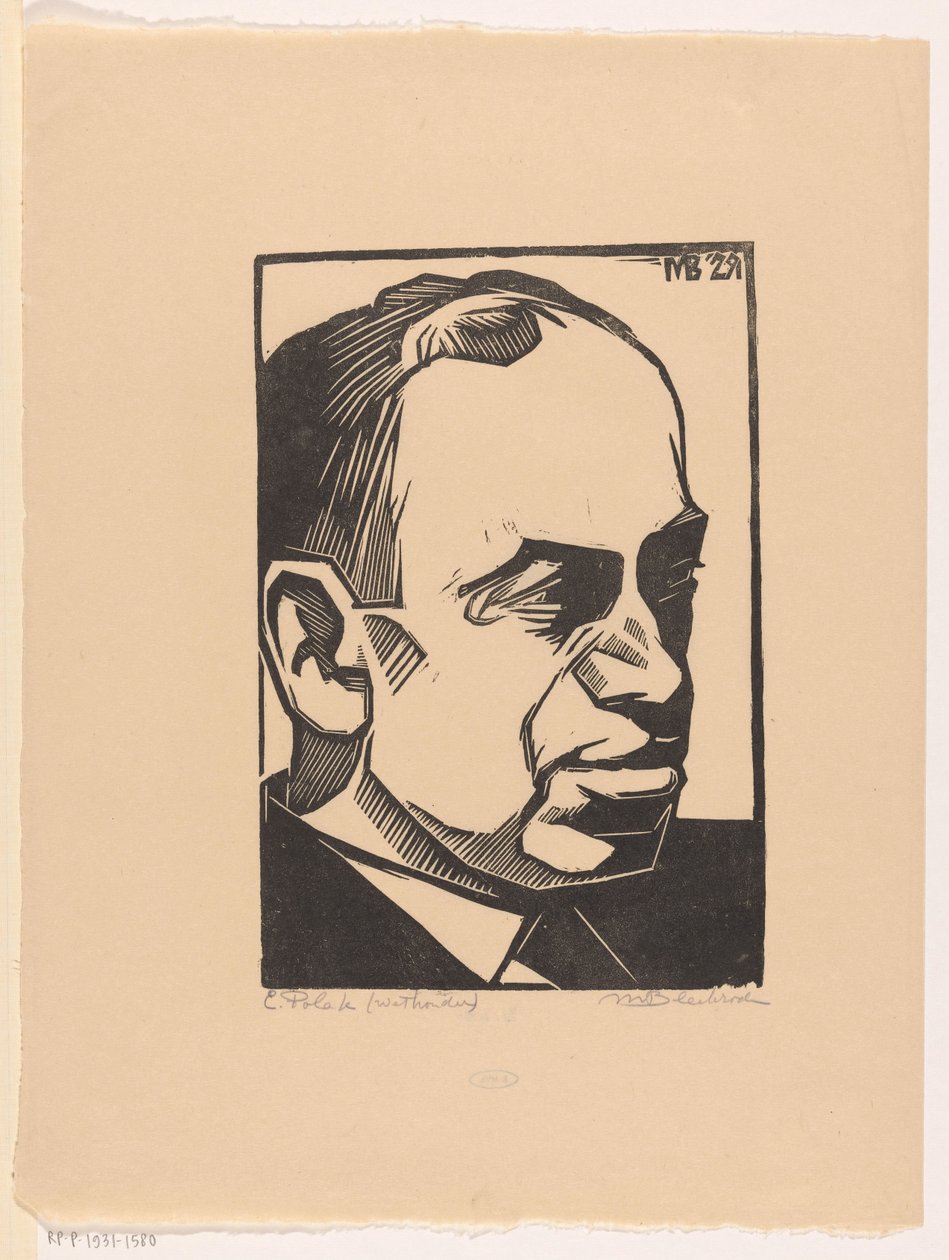 Eliazer Polak portréja alkotó: Meijer Bleekrode (signed by artist)