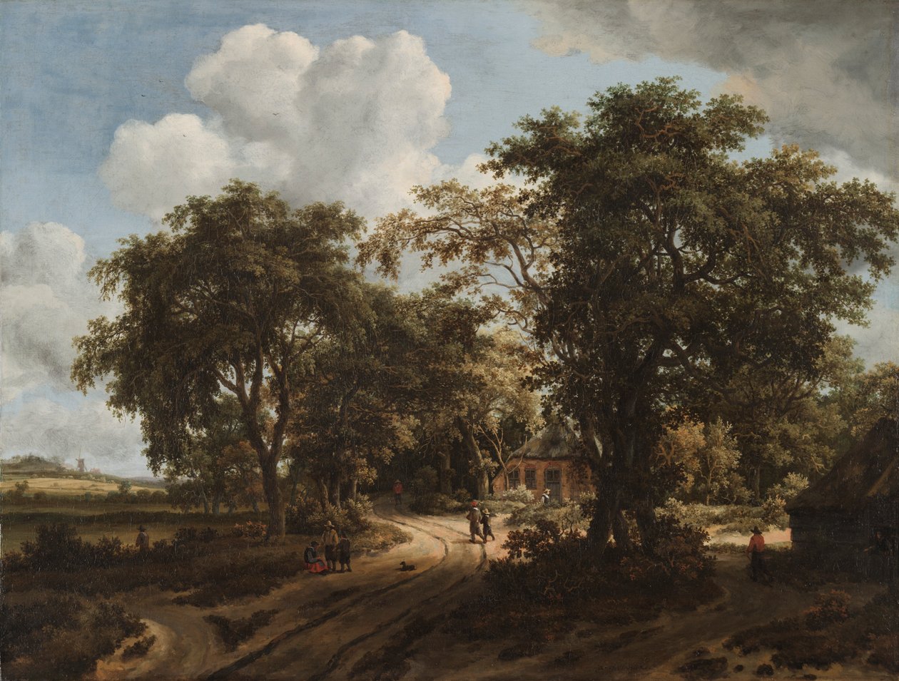 Víkendház az erdőben, c. 1662. alkotó: Meindert Hobbema