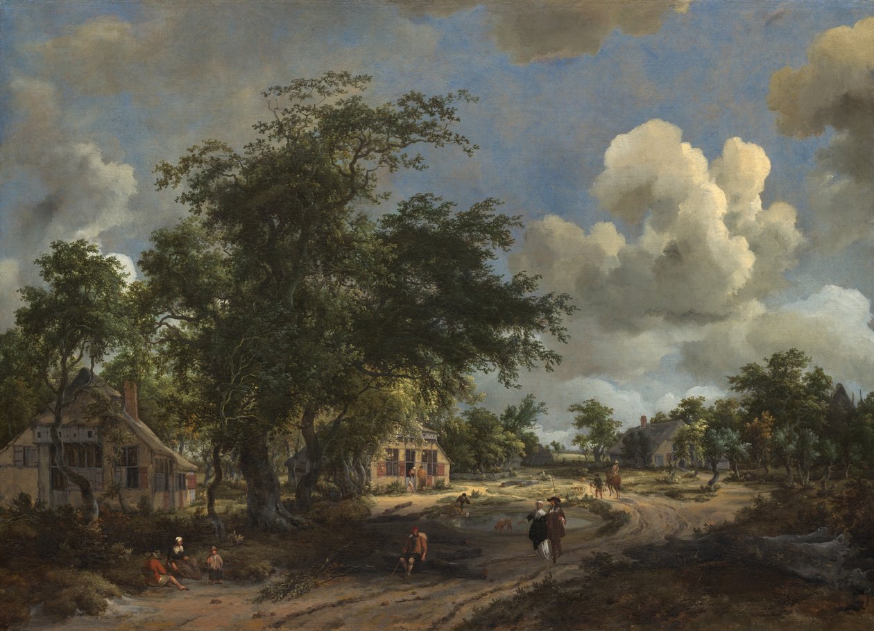 Kilátás egy nagy úton, 1665. alkotó: Meindert Hobbema