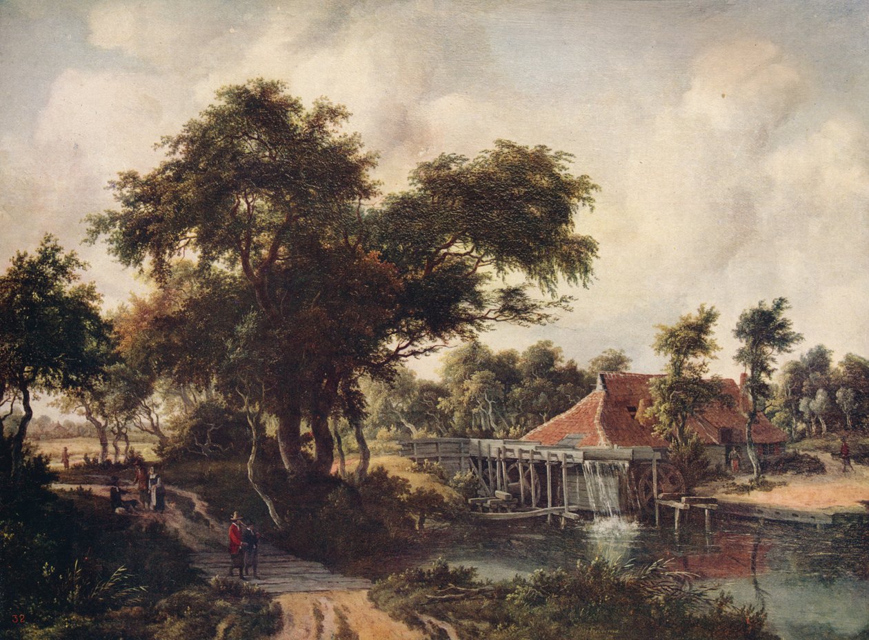Táj vízimalommal, c1665, c1915 alkotó: Meindert Hobbema