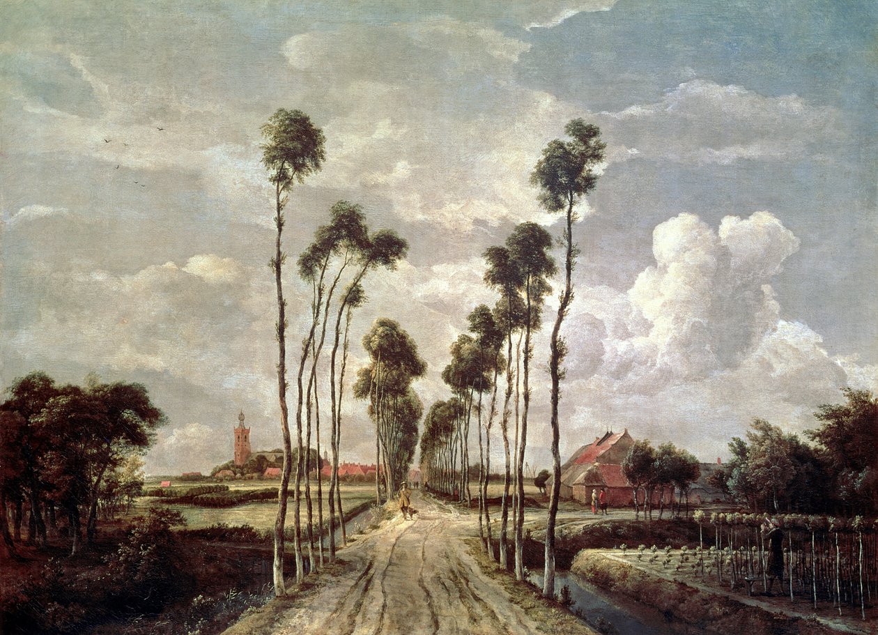 Az Avenue Middelharnisban alkotó: Meindert Hobbema