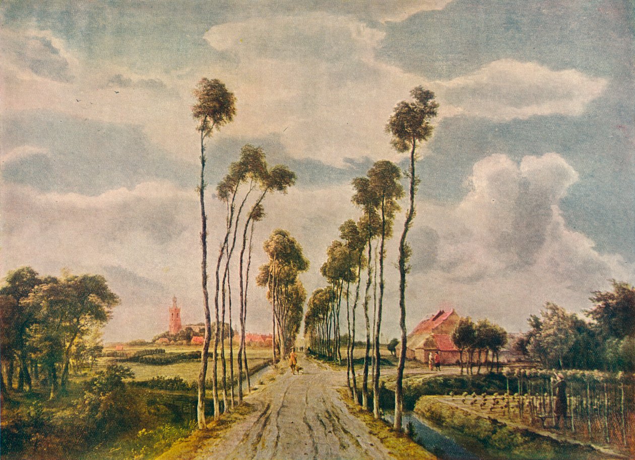 "The Avenue at Middelharnis", 1689 alkotó: Meindert Hobbema