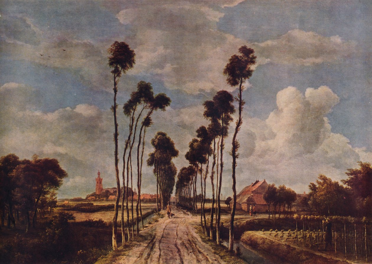 The Avenue at Middelharnis, 1689, 1938 alkotó: Meindert Hobbema