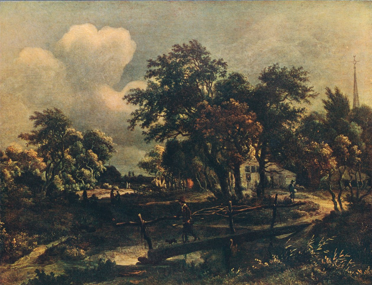 Rusztikus híd, XVII. század, 1909 alkotó: Meindert Hobbema