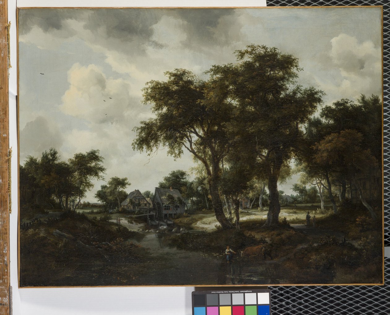 A vízimalom (The Trevor Landscape) (olaj, vászon) alkotó: Meindert Hobbema