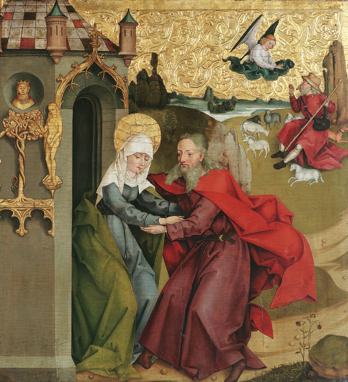 Joachim és Anna találkozása a Golden Gate-ben alkotó: Meister der Divisio Apostolorum